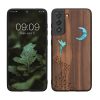 Husa Samsung Galaxy S21 FE, Maro/Multicolor, Lemn/Silicon, 56172.07