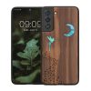 Husa Samsung Galaxy S21 FE, Maro/Multicolor, Lemn/Silicon, 56172.07