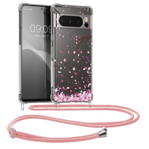 Husa Google Pixel 8 Pro, Transparent/Roz, Silicon, 61866.02