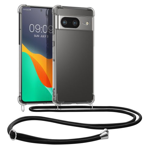 Husa Google Pixel 8, Transparent/Negru, Silicon, 61863.01
