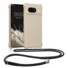 Husa cu jnur Google Pixel 8, Crem, Silicon, 61867.16