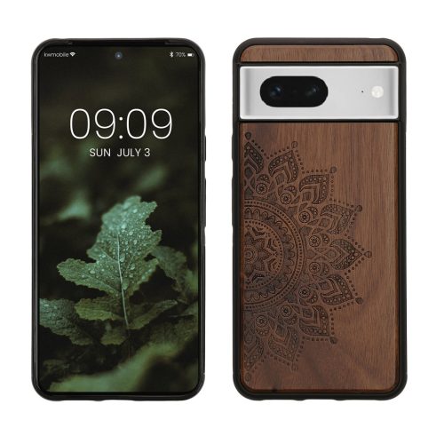 Husa Google Pixel 8, Maro, Lemn/Silicon, 61875.01