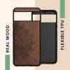 Husa Google Pixel 8, Maro, Lemn/Silicon, 61875.01