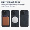 Husa Apple iPhone 13, Albastru inchis/Transparent, Silicon, 61939.17