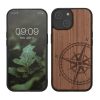Husa Apple iPhone 15, Maro, Lemn/Silicon, 62011.01