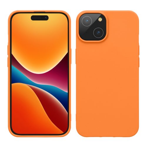 Husa Apple iPhone 15 Plus, Portocaliu, Silicon, 61958.15
