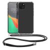 Husa cu jnur Apple iPhone 15 Plus, Transparent/Negru, Silicon, 62034.01