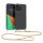 Husa cu jnur Apple iPhone 15 Pro Max, Transparent/Auriu, Silicon, 62032.21