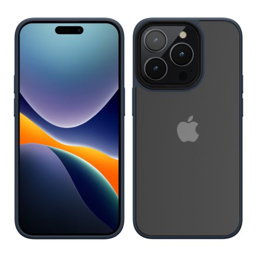 Husa Apple iPhone 15 Pro Max, Albastru/Transparent, Policarbonat, 61964.17