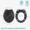 Capac toaleta Navaris, inchidere lenta, 42.5x35.8x5.6 cm, compatibil universal, negru, plastic