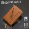 Portofel documente Navaris, 22.5x15.5x2.5 cm, curea detasabila, maro, NAV0000202R001C