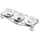 Set 3 Boluri ceramice pentru animale Navaris, 350ml, suport metalic, NAV000025YA001C