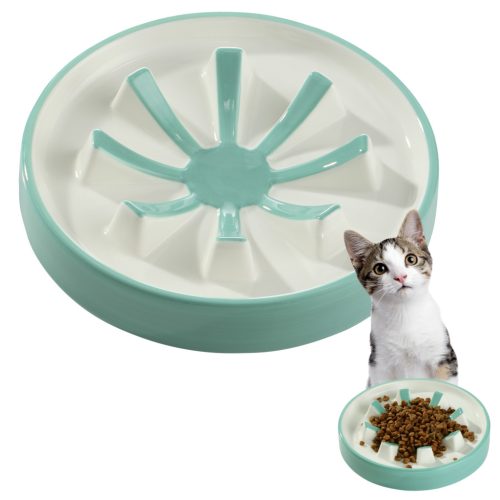Bol mancare Navaris, ceramica, 20 cm, pentru caini si pisici, slow eating, NAV000025YC001C