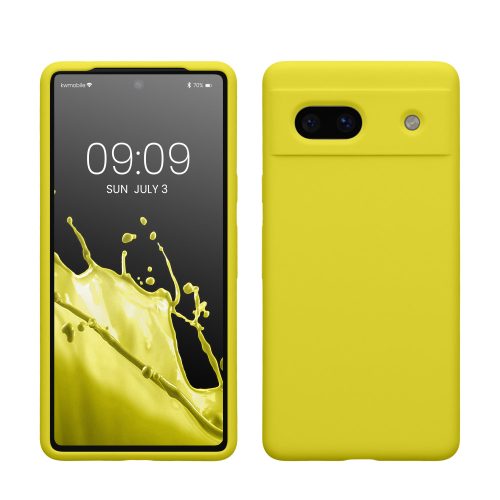 Husa Google Pixel 7a, Galben, Silicon, KWM000019YE015C