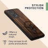 Husa Xiaomi Redmi Note 12 Pro 5G, Maro/Albastru, Lemn, KWM000018BW004C