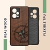 Husa Xiaomi Redmi Note 12 Pro Plus 5G, Maro/Albastru, Lemn, KWM000018BX004C