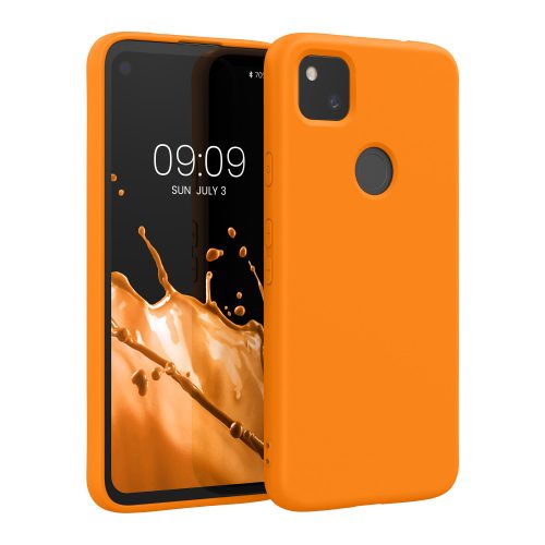Husa Google Pixel 4a, Portocaliu, Silicon, KWM000011JE038C