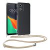 Husa Motorola Moto E13, Transparent/Auriu, Silicon, KWM000019ZE002C