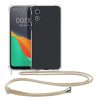 Husa Motorola Moto E13, Transparent/Auriu, Silicon, KWM000019ZE002C