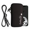 Husa Universala telefon, Marime L - 6.5 inch, Negru/Alb, Neopren, KWM000016AJ020C