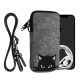 Husa Universala telefon, Marime XL - 6.8 inch, Gri/Negru, Textil, KWM000016AK017C