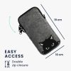 Husa Universala telefon, Marime XL - 6.8 inch, Gri/Negru, Textil, KWM000016AK017C