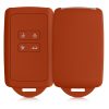 Husa Cheie Auto Kwmobile pentru Renault 4 Butoane - Smart Key, Portocaliu, Silicon, KWM000009SO043C