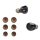 Set 6 Varfuri de schimb Kwmobile pentru JBL Tune 120TWS/Tune T125TWS, Alb, Silicon, KWM000018QO002C