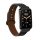 Curea Kwmobile pentru Xiaomi Mi Band 7 Pro, Negru/Maro, Piele naturala, KWM0000187H004C
