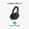 Set 2 Perne de urechi Kwmobile pentru Sony WH-1000XM5, Negru, Piele ecologica, KWM000024SF001C