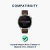 Set 2 Curele Kwmobile pentru Huawei Watch 4/Watch 4 Pro/Watch 3, Negru/Albastru inchis, Silicon, KWM000024SW001C
