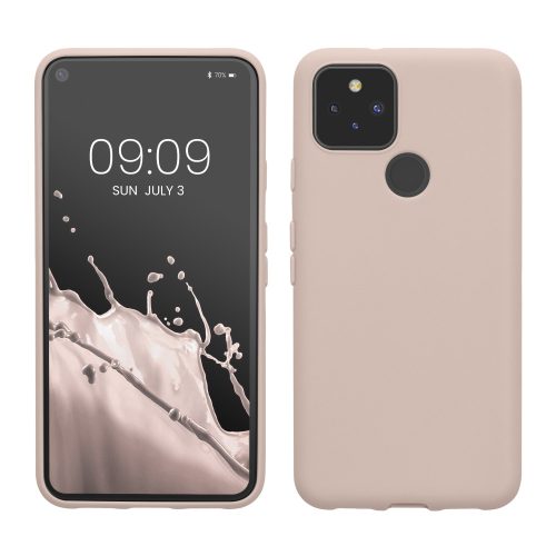 Husa Google Pixel 5, Crem, Silicon, KWM0000116C020C