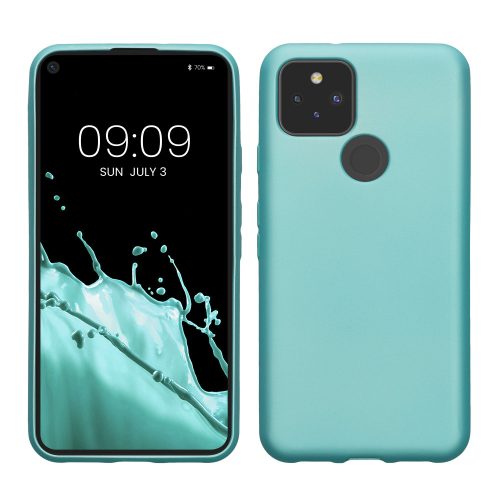 Husa Google Pixel 5, Verde deschis, Silicon, KWM0000120Q010C