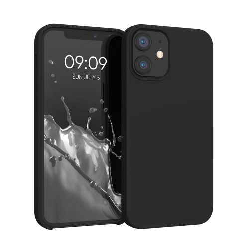 Husa Apple iPhone 12 Mini, Negru, Silicon, KWM000011JO061C