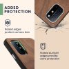 Husa OnePlus 8T, Maro/Albastru, Lemn, KWM0000123P006C
