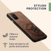 Husa OnePlus 8T, Maro/Albastru, Lemn, KWM0000123P006C