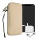 Husa Universala telefon, Marime XXL - 7 inch, Crem, Neopren, KWM0000099O159C