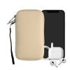 Husa Universala telefon, Marime L - 6.5 inch, Crem, Neopren, KWM0000099O161C