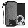 Husa Universala telefon, Marime XL - 6.8 inch, Gri/Negru, Textil, KWM000010HJ032C