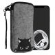 Husa Universala telefon, Marime XL - 6.8 inch, Gri/Negru, Textil, KWM000010HJ032C