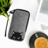Husa Universala telefon, Marime XL - 6.8 inch, Gri/Negru, Textil, KWM000010HJ032C