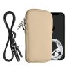 Husa Universala telefon, Marime L - 6.5 inch, Crem/Negru, Neopren, KWM000016AI051C