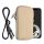 Husa Universala telefon, Marime L - 6.5 inch, Crem/Negru, Neopren, KWM000016AI051C