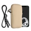 Husa Universala telefon, Marime XL - 6.8 inch, Crem/Negru, Neopren, KWM000016AI053C