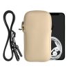 Husa Universala telefon, Marime XL - 6.8 inch, Crem/Negru, Neopren, KWM000016AI053C