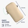 Husa Universala telefon, Marime XL - 6.8 inch, Crem/Negru, Neopren, KWM000016AI053C