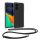 Husa Motorola Moto G14, Transparent/Negru, Silicon, KWM000022NC001C