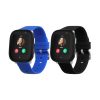 Set 2 Curele Kwmobile marime S pentru Xplora X6 Play, Negru/Albastru inchis, Silicon, KWM000024UB001C