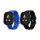 Set 2 Curele Kwmobile marime S pentru Xplora X6 Play, Negru/Albastru inchis, Silicon, KWM000024UB001C