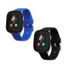 Set 2 Curele Kwmobile marime S pentru Xplora X6 Play, Negru/Albastru inchis, Silicon, KWM000024UB001C